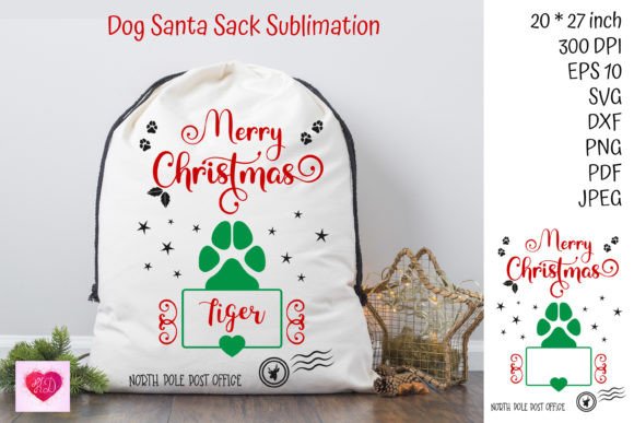 Christmas Santa Sack Sublimation SVG
