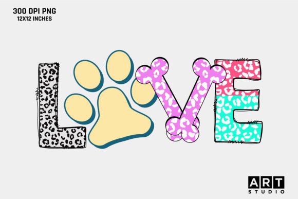 Dog Love Sublimation Design