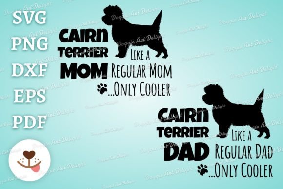 Funny Cairn Terrier Dog Mom Dad