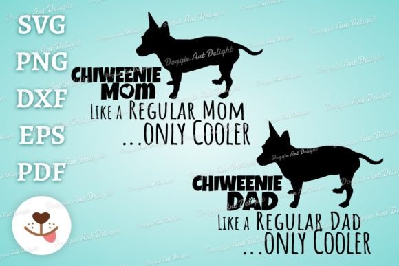 Funny Chiweenie Dog Mom Dad