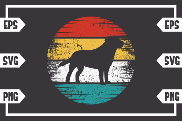 Grunge Retro Sun Dog
