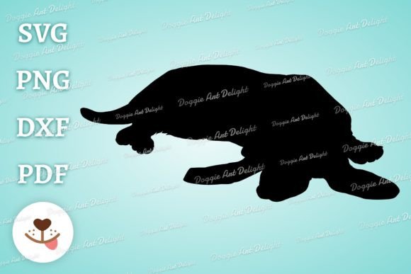 Lying Basset Hound Silhouette Svg