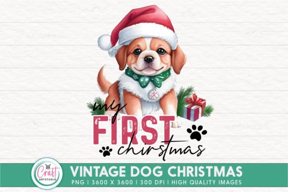 My First Christmas Dog Sublimation