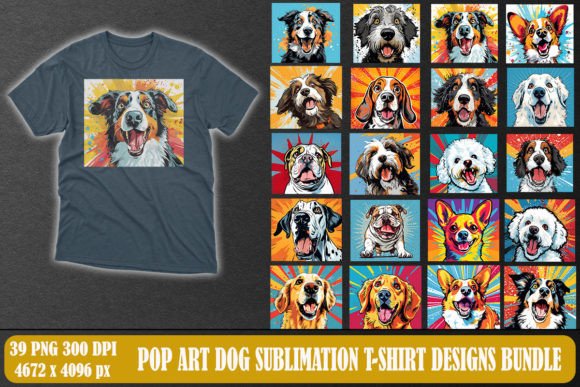 Pop Art Dog T-shirt Design