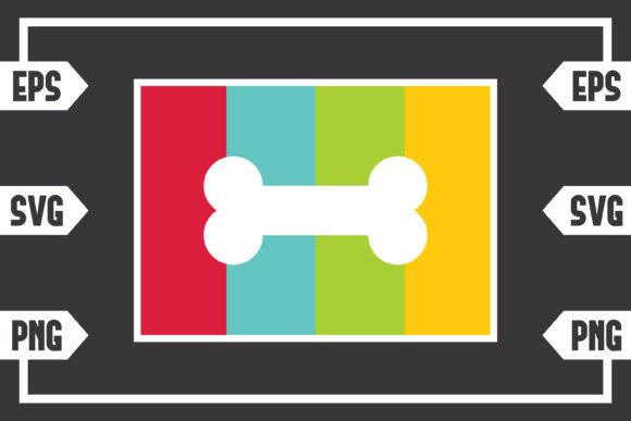 Rectangle Retro - Dog Bone
