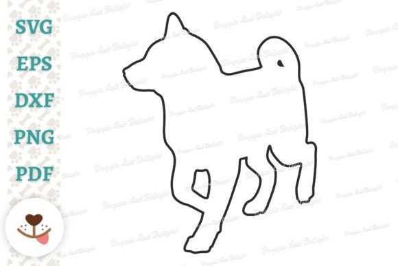 Shiba Inu Outline Svg Png Dxf Cut File