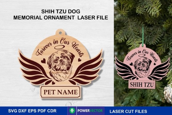 Shih Tzu Dog Memorial Ornament