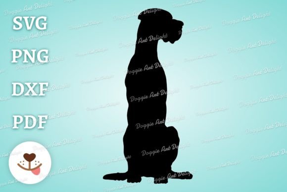 Sitting Great Dane Dog Silhouette